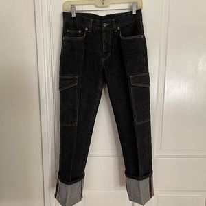 Gucci vintage black cargo jeans